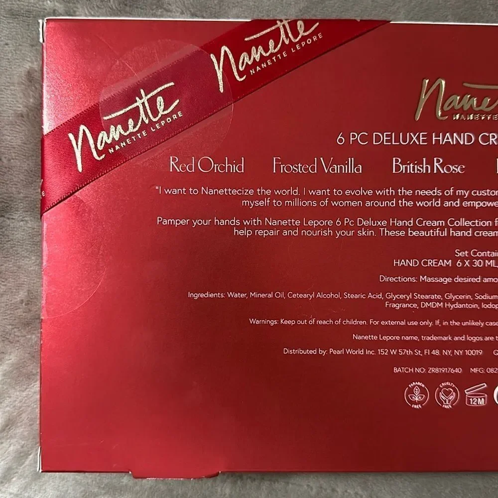 nanette lepore 6 pc Deluxe Hand Cream Collection Gift Pack for Her